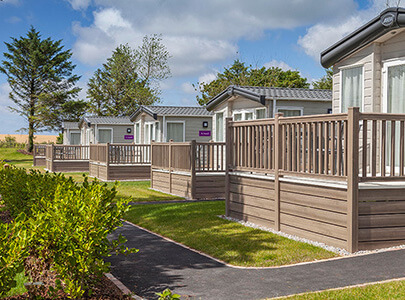 AB Sundecks Picket Panel with raised decking on an array of Holiday Homes