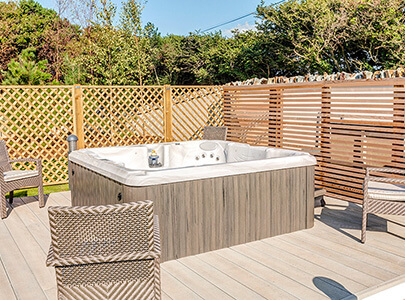 AB Sundecks Decking surrounding Hot Tub